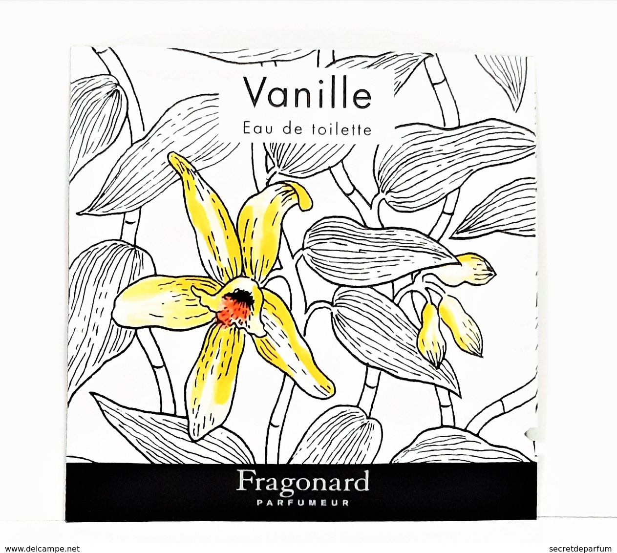 échantillons De Parfum  POCHETTE  VANILLE  De  FRAGONARD  EDT   2 Ml - Echantillons (tubes Sur Carte)