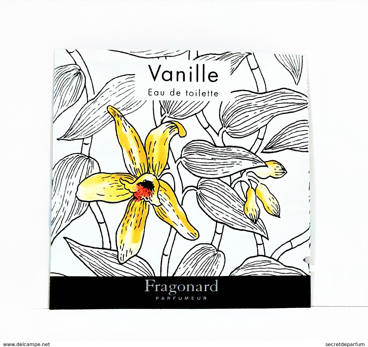 échantillons De Parfum  POCHETTE  VANILLE  De  FRAGONARD  EDT   2 Ml - Echantillons (tubes Sur Carte)