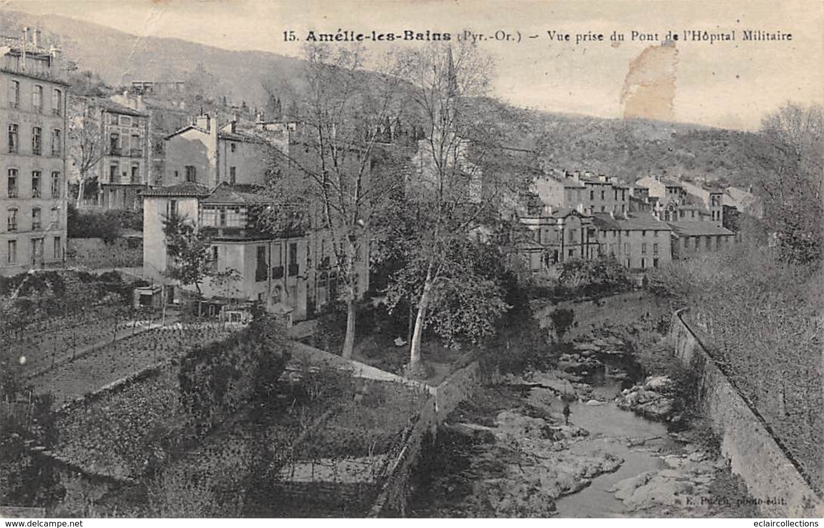 Amélie Les Bains         66         Vue Prise Du Pont De L'hôpital Militaire     (voir Scan) - Autres & Non Classés