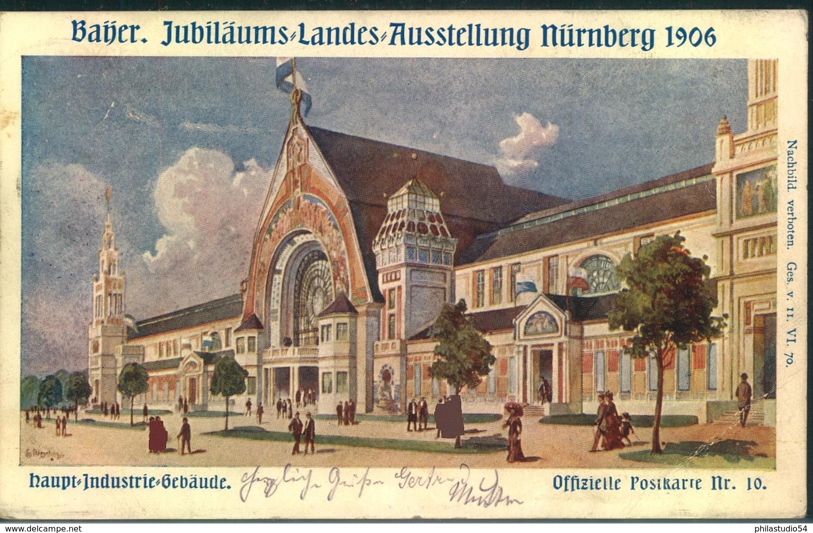 1906, 5 Pfg. Privatganzsachenkarte "Bayer. Jubiläums-Landesausstellung Nürnberg" - Interi Postali