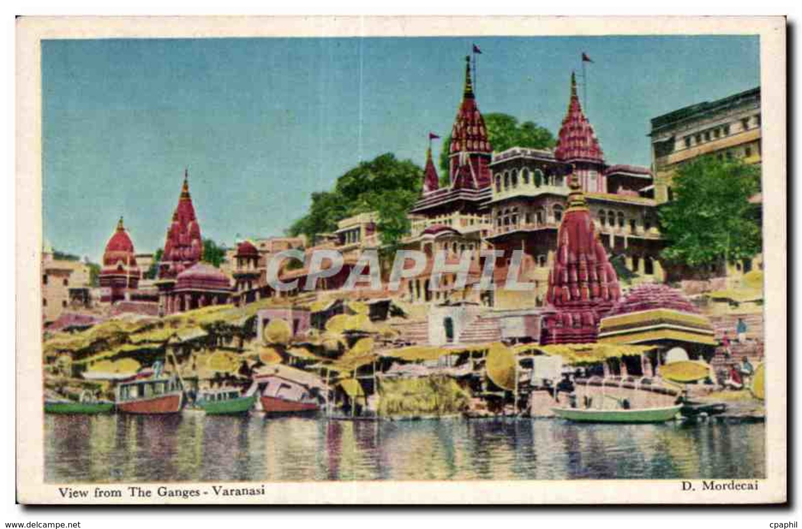 CPA View From The Ganges Varanasi Mordecasi Inde India - Indien