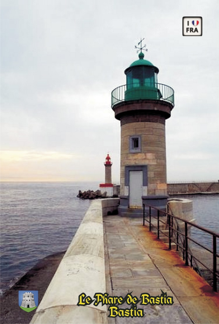 Set 6 Cartes Postales, Phares, Lighthouses Of Europe, France,  Bastia, Le Phare De Bastia - Fari