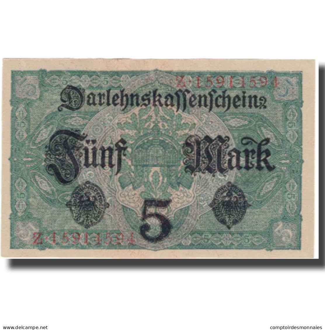 Billet, Allemagne, 5 Mark, KM:56b, NEUF - 5 Mark