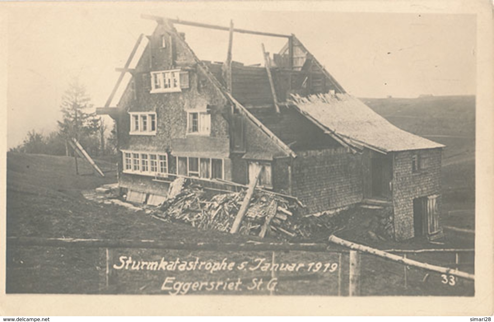 EGGERSRIET - N° 33 - CARTE PHOTO - STURMKATASTROPHE S. JANUAR 1919 - Eggersriet