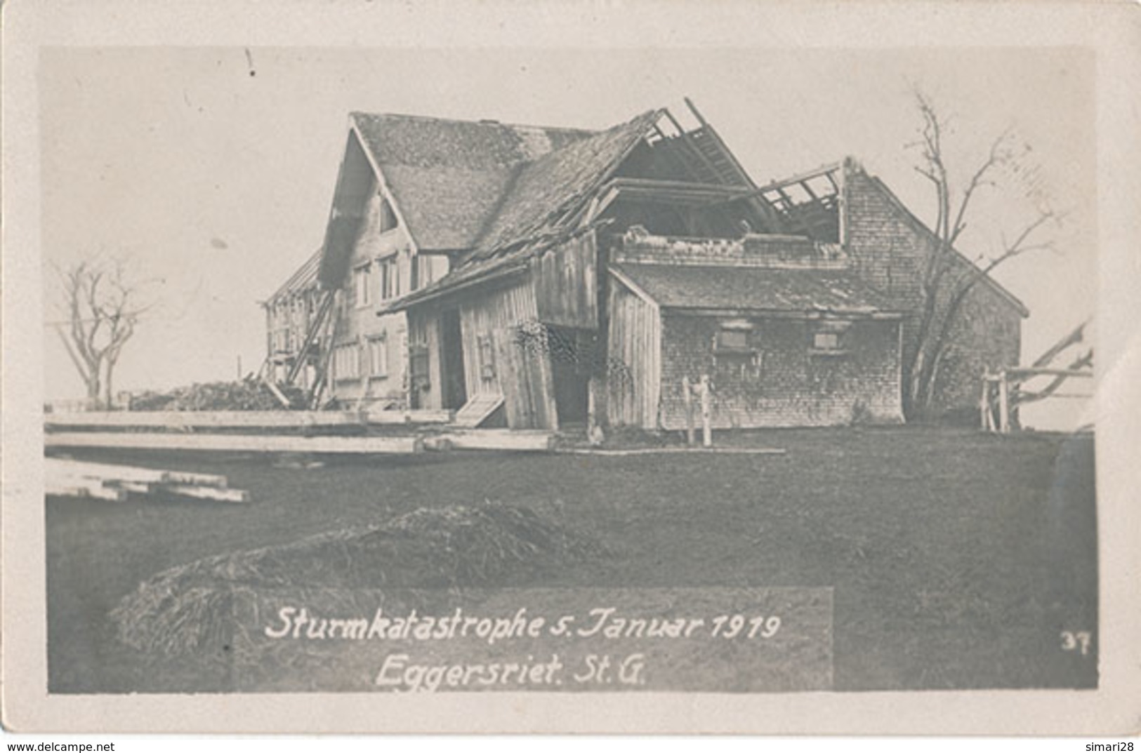 EGGERSRIET - N° 37 - CARTE PHOTO - STURMKATASTROPHE S. JANUAR 1919 - Eggersriet