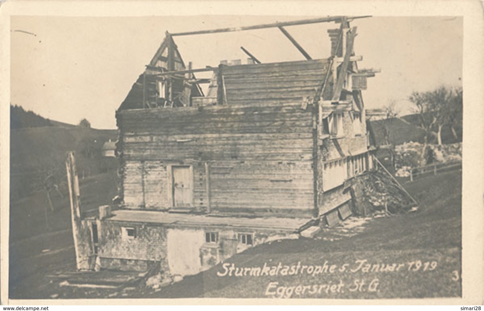 EGGERSRIET - N° 3 - CARTE PHOTO - STURMKATASTROPHE S. JANUAR 1919 - Eggersriet