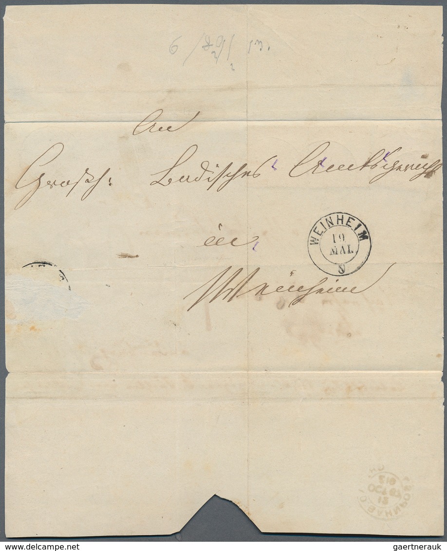 Baden - Marken Und Briefe: 1862, Wappen Auf Weißem Grund 6 Kr. Ultramarin Und Paar 1 Kr. Schwarz Mit - Other & Unclassified