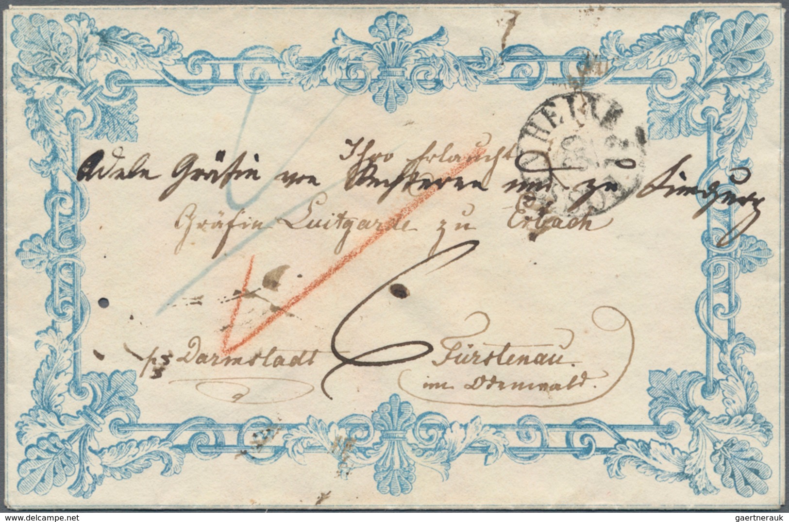 Bayern - Vorphilatelie: 1847, "ROSENHEIM" Fingerhutstempel Auf Kleinem, Wundervollem ZIERBRIEF An Gr - Prephilately