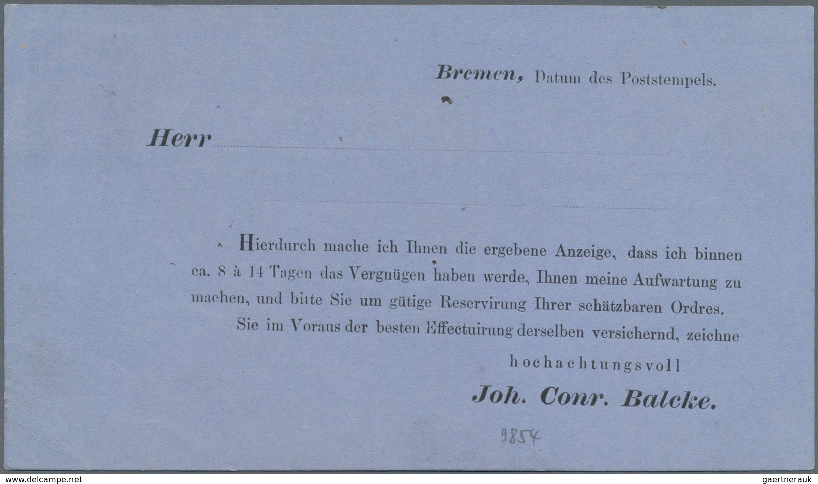 Bayern - Marken Und Briefe: 1874, Wappen 1 Kr. In C-Farbe Mattgrün Mit Wasserzeichen 2 (weite Wellen - Andere & Zonder Classificatie