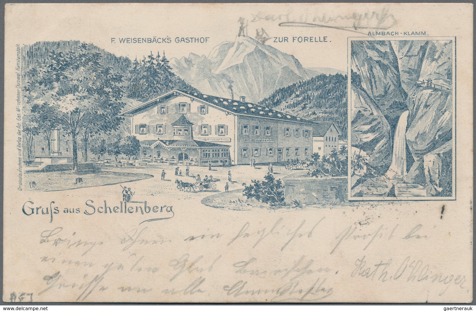 Bayern - Marken Und Briefe: 1897, 5 Pf. Wappen Auf Grauem Papier, Linkes Oberes ER-Stück Mit Platten - Andere & Zonder Classificatie