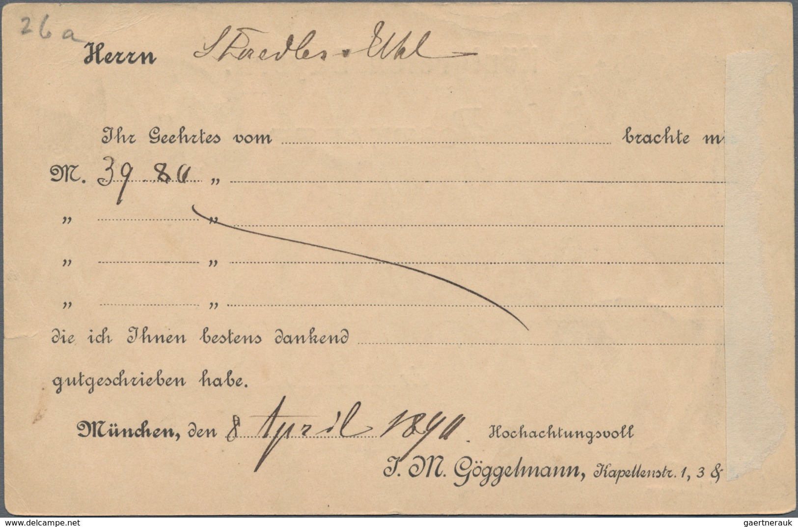 Bayern - Ganzsachen: 1883/1890, Ortskarte 3 Pfg. Grün, Drei Auffrankierte Karten Im Fern-/Auslandsve - Andere & Zonder Classificatie