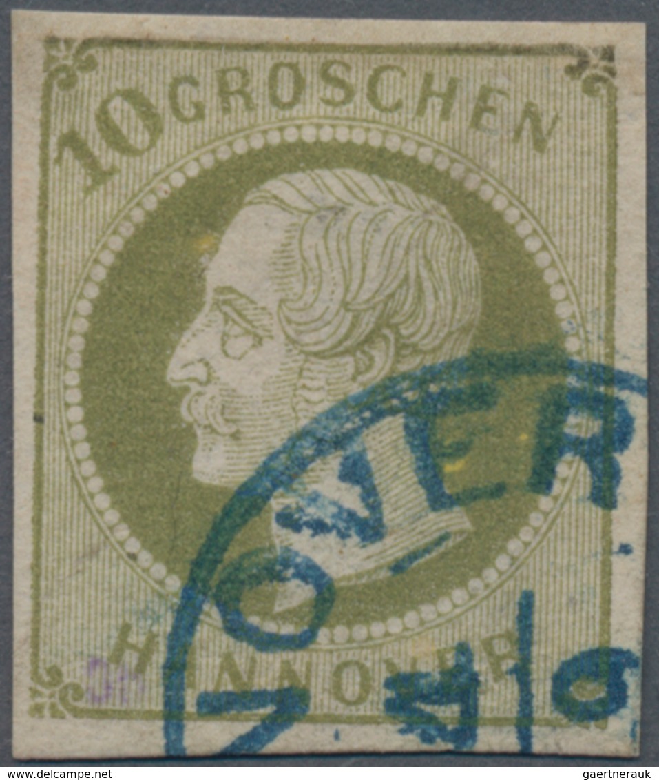 Hannover - Marken Und Briefe: 1861, 10 Groschen Dunkelgrünlicholiv Sauber Entwertet Mit K1 Hannover - Hanover