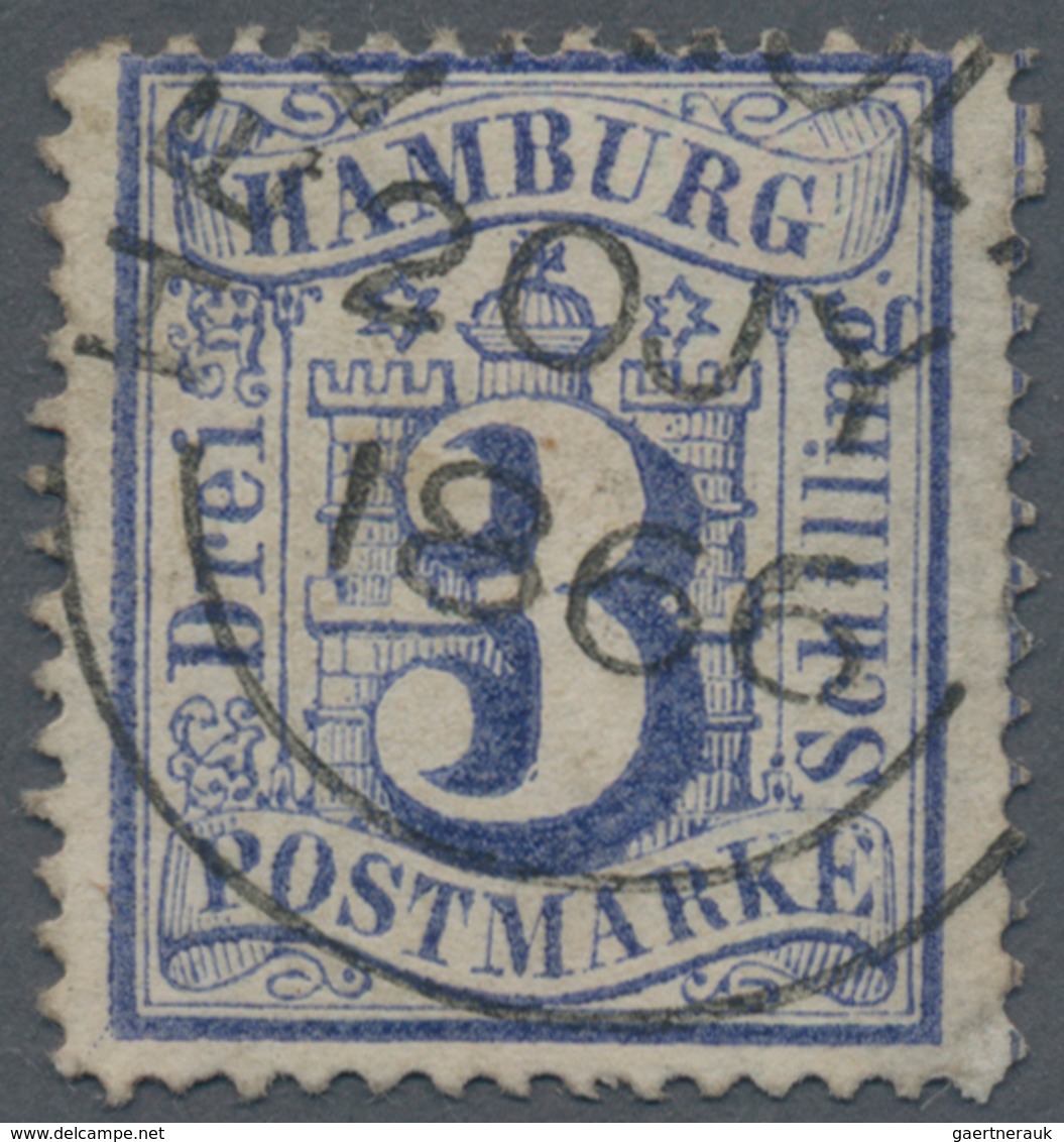 Helgoland - Marken Und Briefe: 1866, Rundstempel Type I "HEL(IG)OL(AND) (..) 20 JY 1866" Auf Hamburg - Heligoland