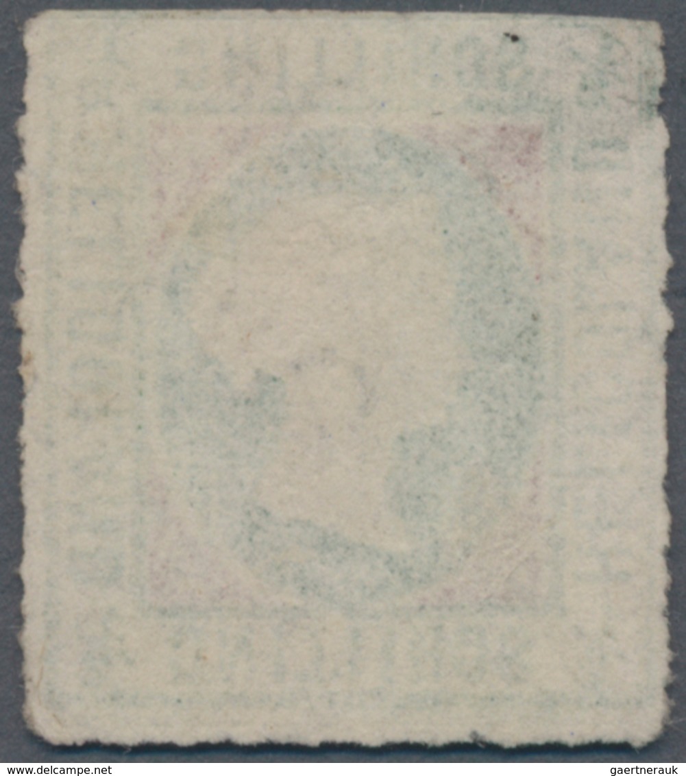 Helgoland - Marken Und Briefe: 1867, ½ S Dunkelbläulichgrün/karmin Mit Kopftype I Gestempelt Mit Run - Heligoland