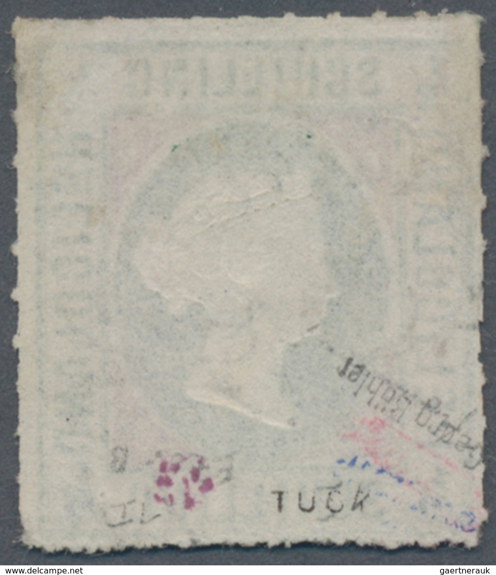 Helgoland - Marken Und Briefe: 1867, ½ S Dunkelbläulichgrün/karmin In Kopftype I, Entwertet Mit Rund - Heligoland