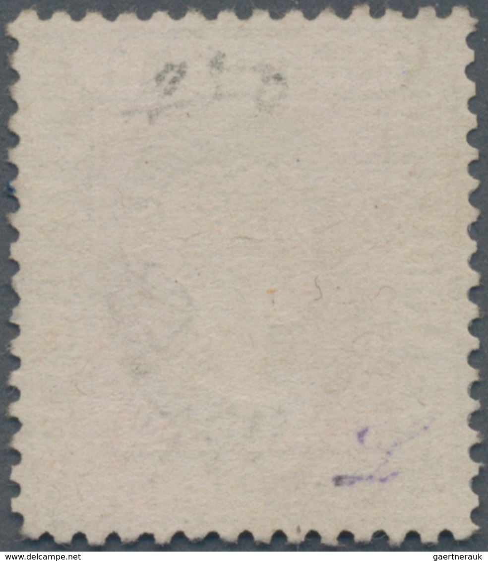 Helgoland - Marken Und Briefe: 1871, ½ S Grünoliv/karminrot, Gezähnt, Mit Blauer Handschriftlicher E - Heligoland
