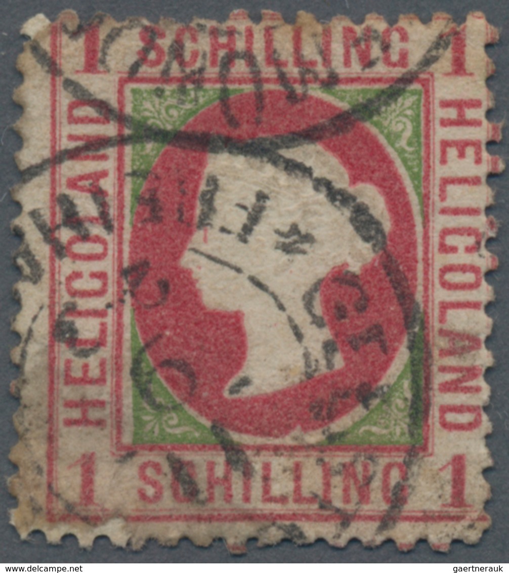 Helgoland - Marken Und Briefe: 1871, 1 S Karmin/gelblichgrün, Kopftype III, Entwertet Mit Dem Auf He - Helgoland
