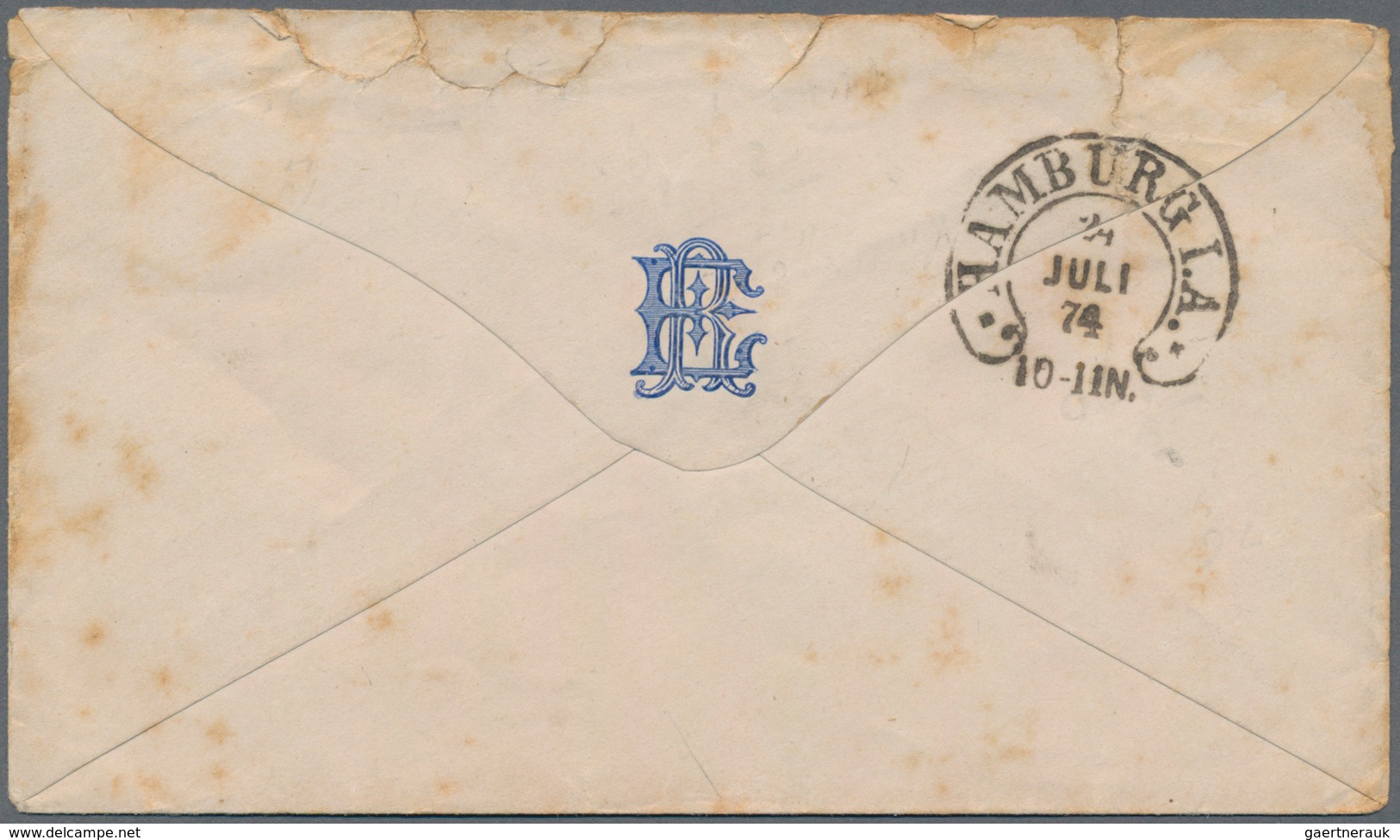 Helgoland - Marken Und Briefe: 1873, Königin Viktoria 1½ Sh. Hellgrün/karmin Als Einzelfrankatur Mit - Heligoland