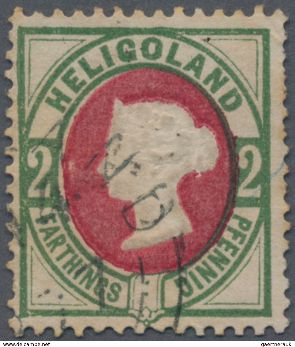 Helgoland - Marken Und Briefe: 1875, 2 Pf./2 F. Grün/lilakarmin Mit Rundstempel Type II "(HELIGOL)AN - Heligoland