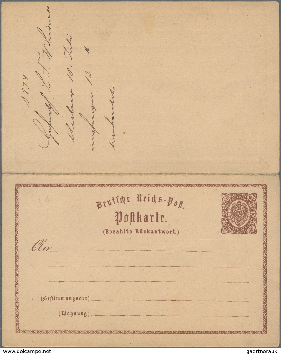 Mecklenburg-Schwerin - Nachverwendete Stempel: MARLOW 11 7 (1874), L2 Auf DR ½ Groschen Ganzsache Ge - Mecklenburg-Schwerin