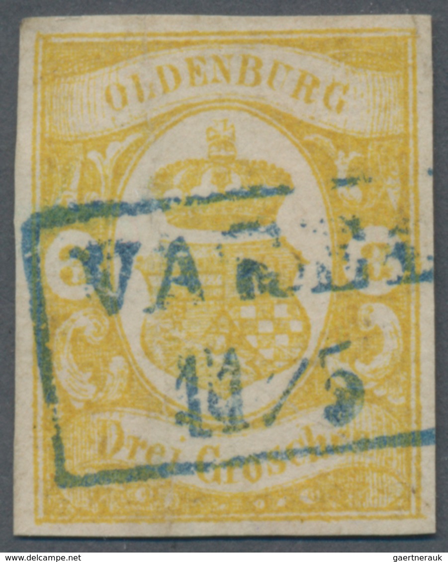 Oldenburg - Marken Und Briefe: 1861, 3 Gr. Zitronengelb, Farbfrisch, Allseits Voll- Bis Breitrandig, - Oldenburg