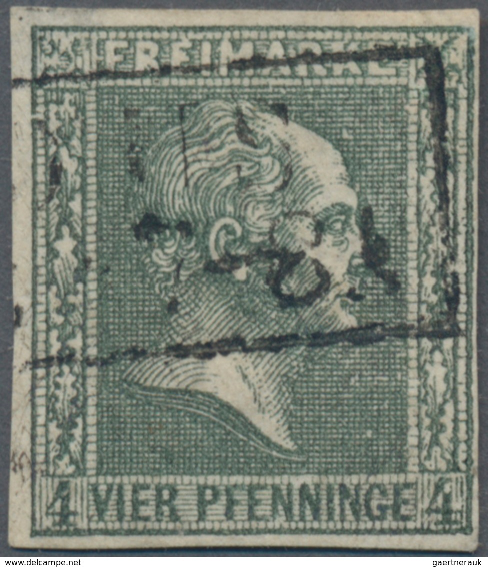 Preußen - Marken Und Briefe: 1864, 4 Pf. Schwärzlicholivgrün Auf Weißem Papier Ohne Wasserzeichen, A - Sonstige & Ohne Zuordnung