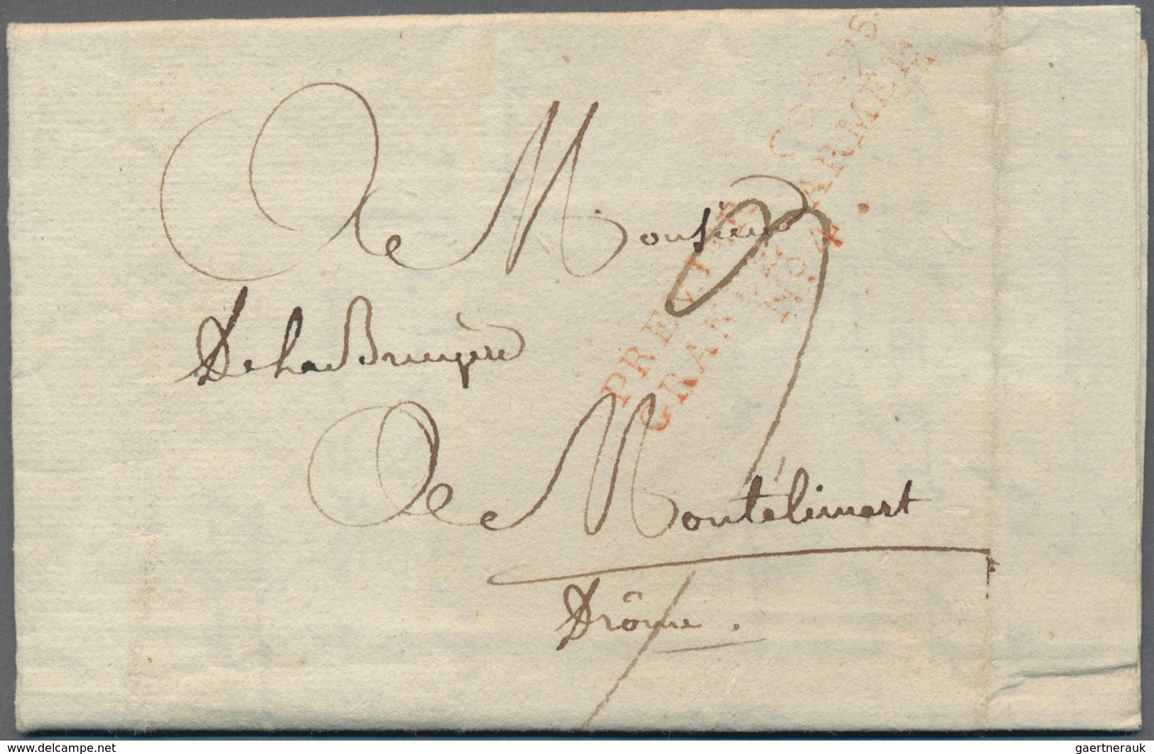 Frankreich - Militärpost / Feldpost - Preußen: 1807, "PREMIER CORPS/GRANDE ARMEE/No. 4", Roter L3 De - [Voorlopers