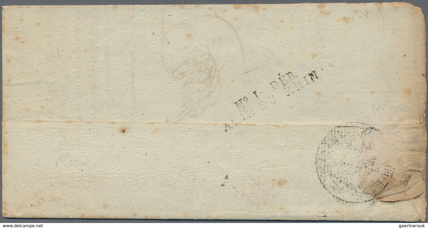 Frankreich - Militärpost / Feldpost - Preußen: 1809, "No 1 DEB/ARMEE DU RHIN", Schwarzer L2 Klar Rs. - Prephilately