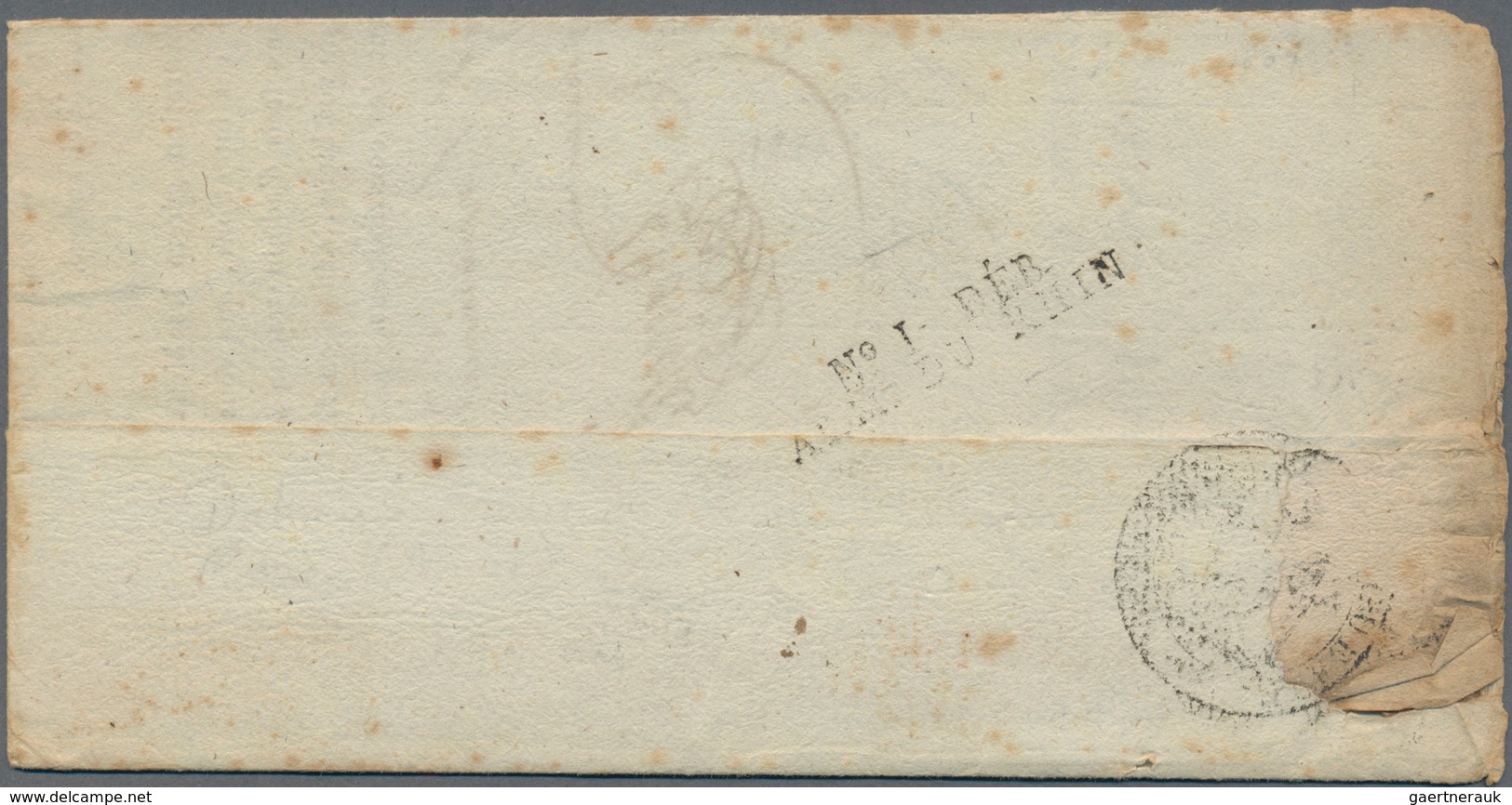 Frankreich - Militärpost / Feldpost - Preußen: 1809, "No 1 DEB/ARMEE DU RHIN", Schwarzer L2 Klar Rs. - Vorphilatelie