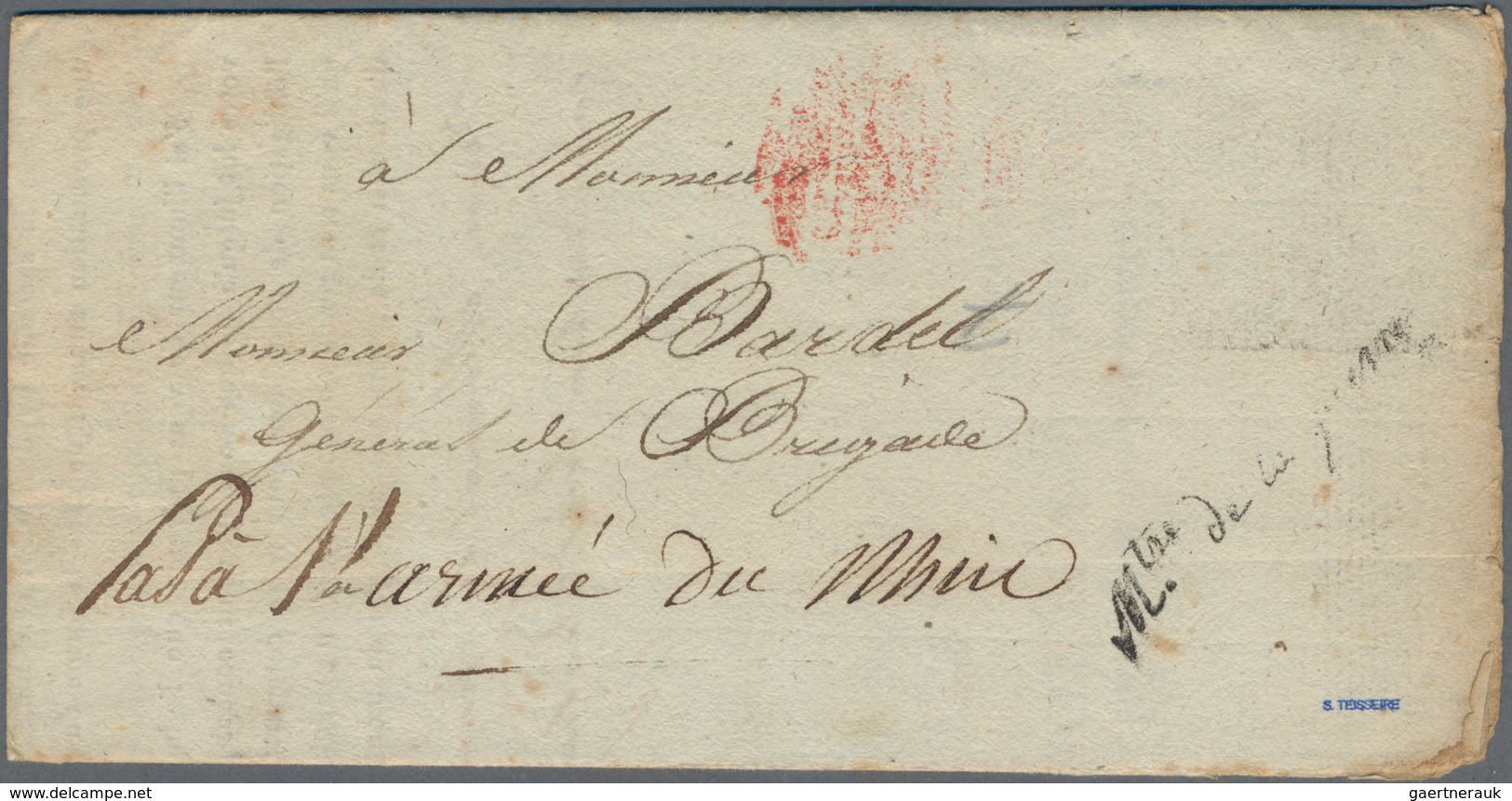 Frankreich - Militärpost / Feldpost - Preußen: 1809, "No 1 DEB/ARMEE DU RHIN", Schwarzer L2 Klar Rs. - [Voorlopers