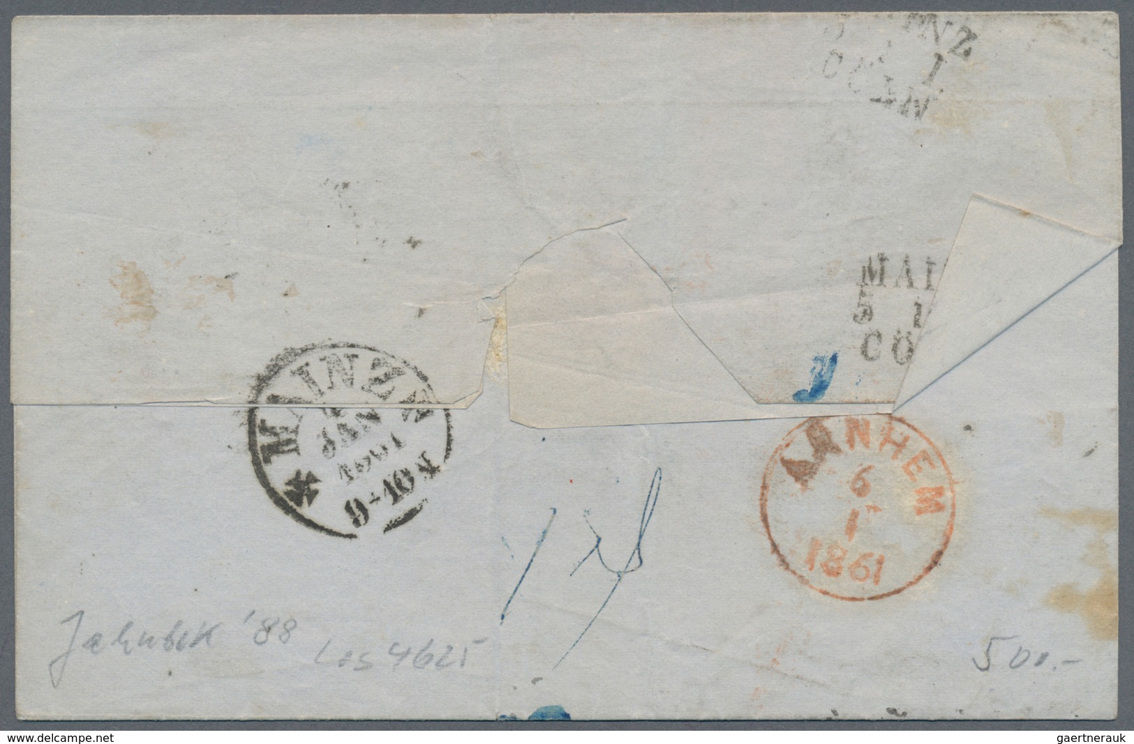 Thurn & Taxis - Marken Und Briefe: 1861, 13 Kreuzer-Frankatur, Bestehend Aus 1 Kr. (senkrechter Bug) - Other & Unclassified