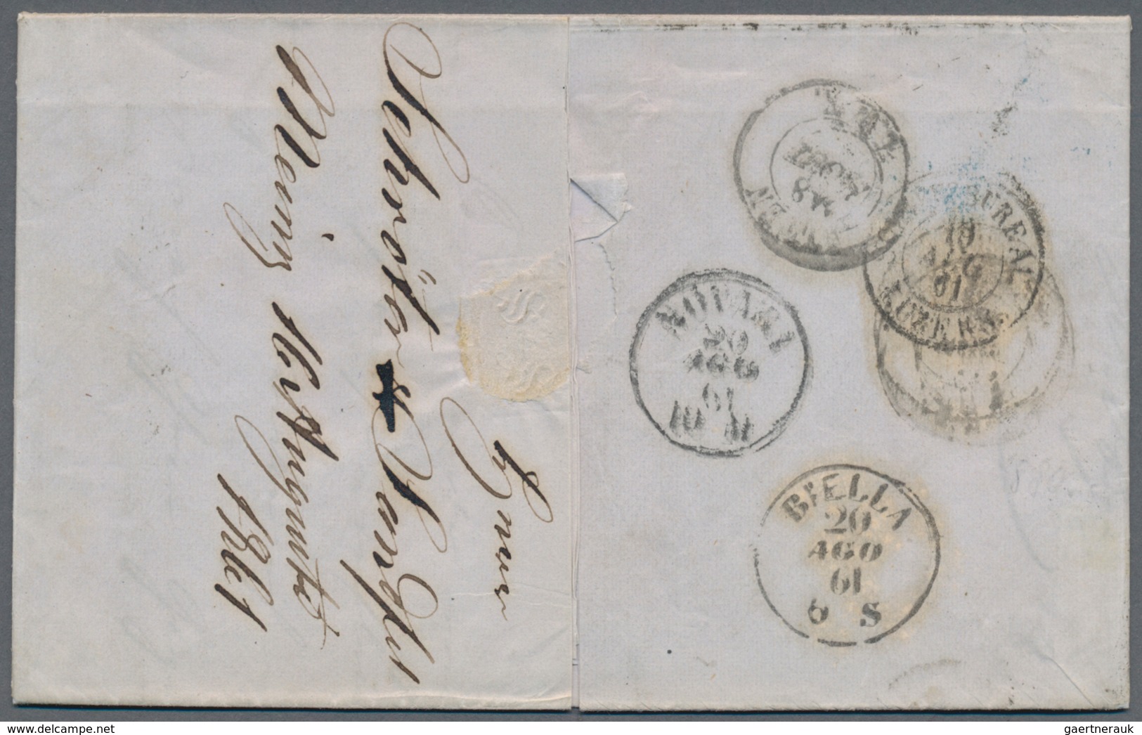 Thurn & Taxis - Marken Und Briefe: 1861, 21 Kreuzer-Frankatur, Bestehend Aus 15 Kr. Violett Und 6 Kr - Sonstige & Ohne Zuordnung