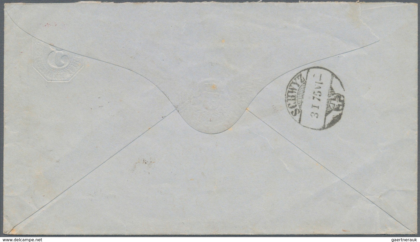 Württemberg - Marken Und Briefe: 1874, Ovalausgabe 1 Kr. Gezähnt Zusammen Mit 3 Kr. Durchstochen Als - Andere & Zonder Classificatie