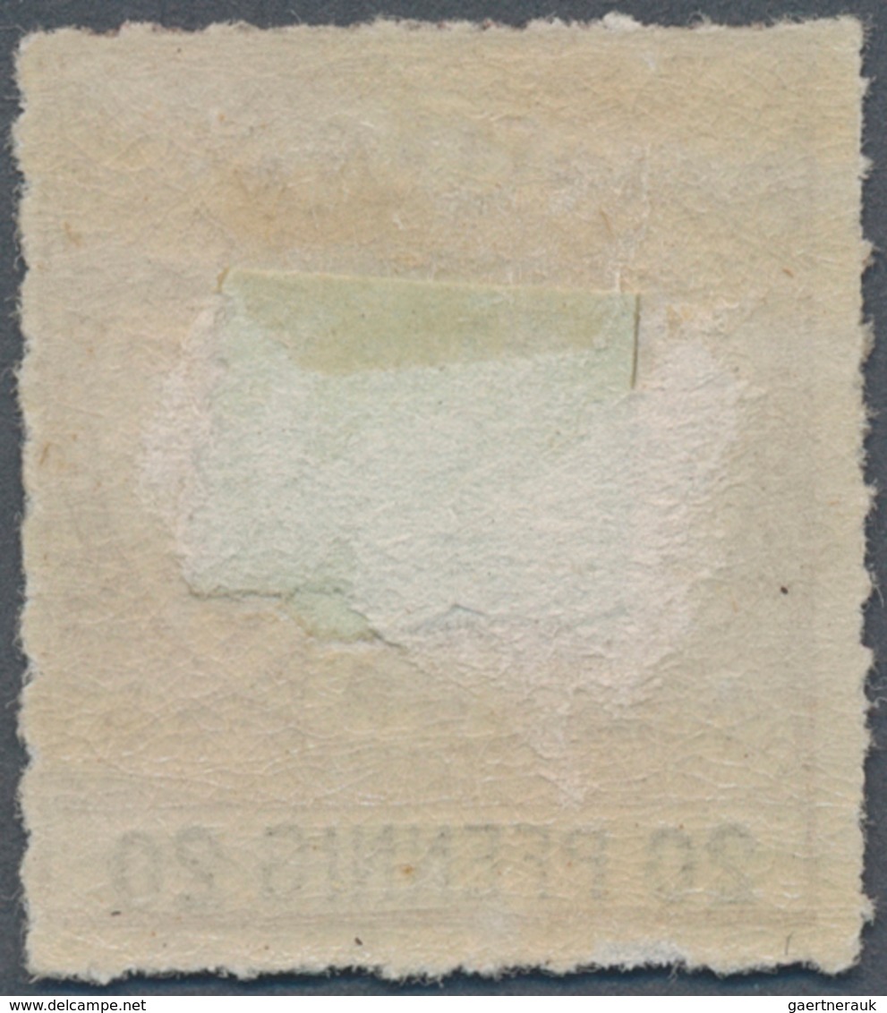 Württemberg - Telegrafenmarken: 1875: 20 Pfg. In Der Seltenen Farbnuance Lebhaftrötlichbraun/schwarz - Altri & Non Classificati