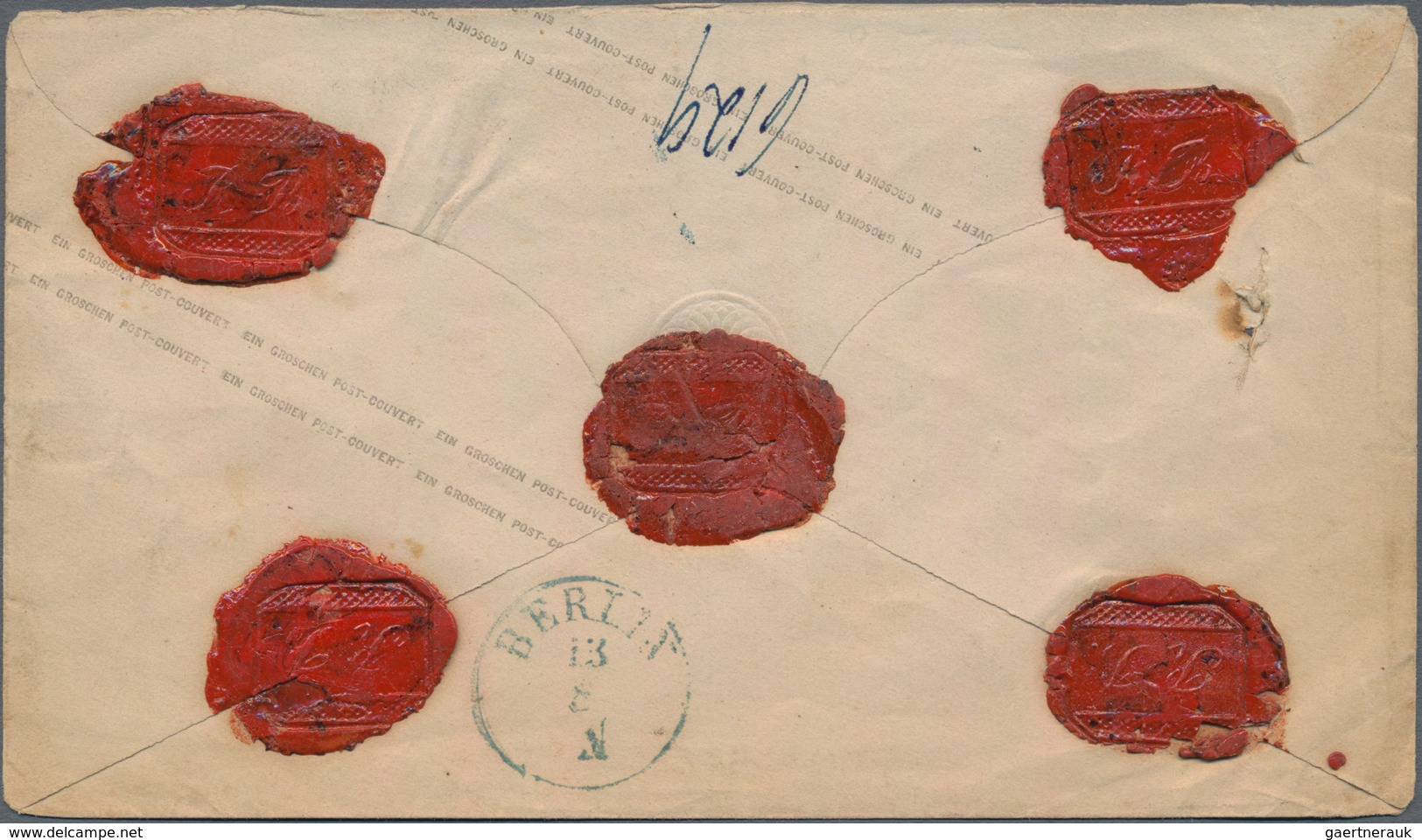 Norddeutscher Bund - Marken Und Briefe: 1869. Umschlag 1 Gr Mit 3-Farben-Zfr. 1/2, 1, 2 Gr Gezähnt A - Other & Unclassified