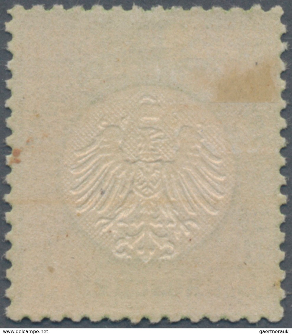 Deutsches Reich - Brustschild: 1872 Kleiner Schild 1/3 Gr. Gelblichgrün Ungebraucht Mit Originalgumm - Ongebruikt