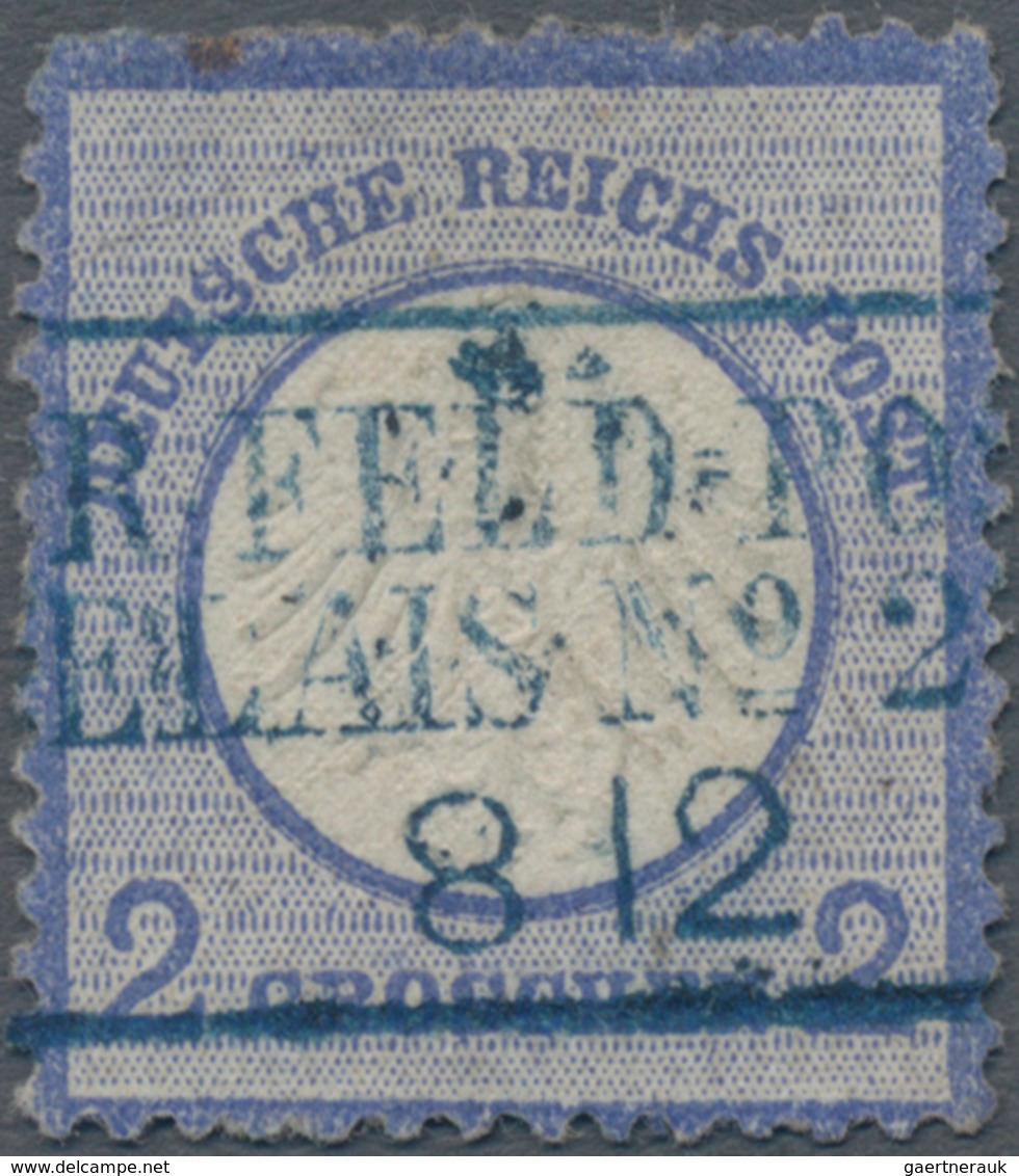 Deutsches Reich - Brustschild: 1872 Kleiner Schild 2 Gr Blau Mit Blauem Ra3 "K:PR:FELD-POST-RELAIS N - Unused Stamps