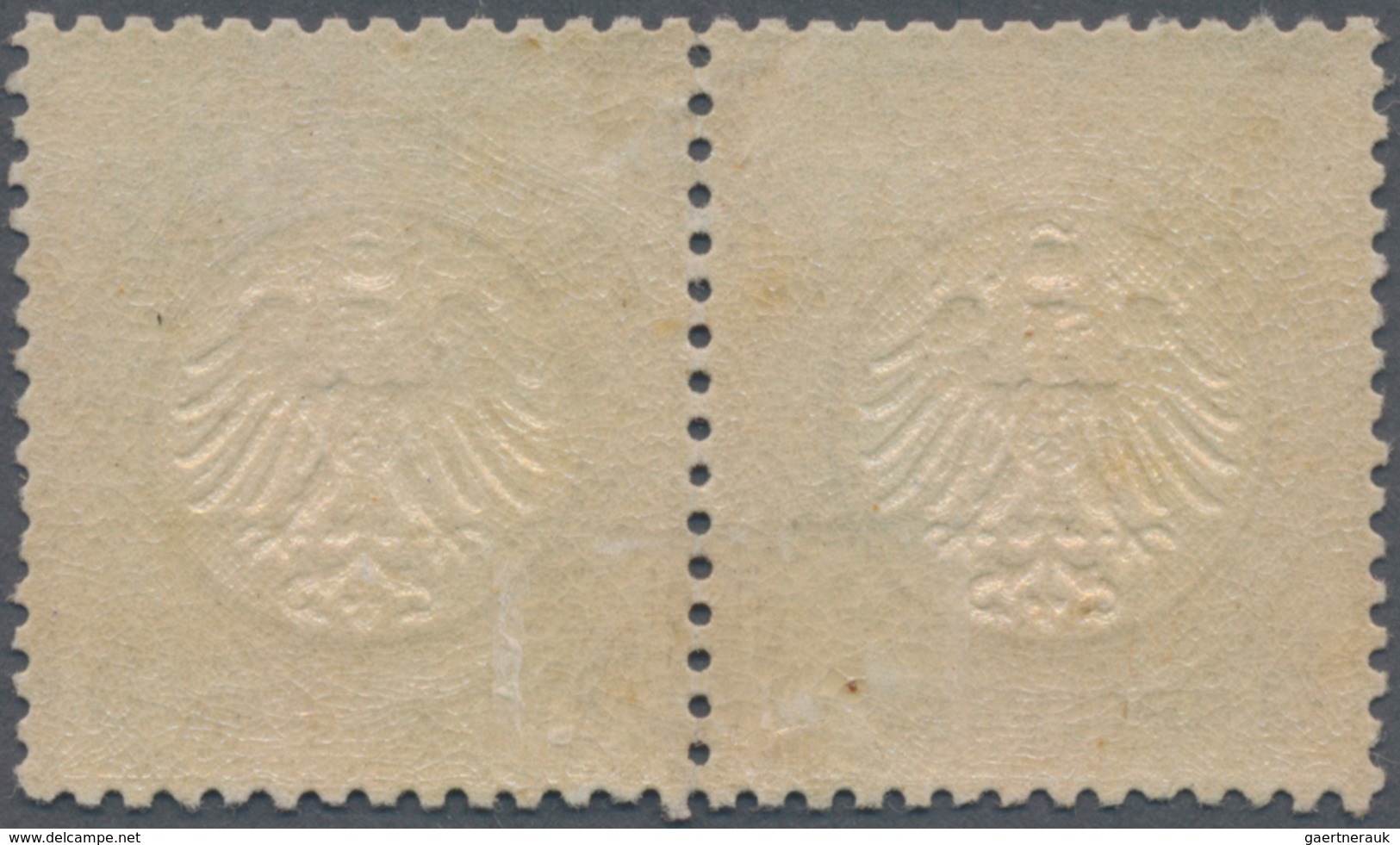 Deutsches Reich - Brustschild: 1872, 5 Gr. Ockerbraun Kleines Brustschild, Waggerechtes Paar In Unge - Ungebraucht