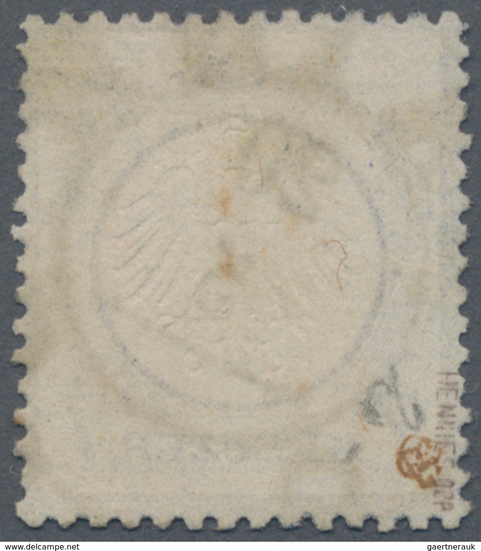 Deutsches Reich - Brustschild: 1872, Kl. Schild 7 Kr. Blau Mit Sehr Seltenem Taxis-K2 "MAINZ 20 5"-N - Unused Stamps