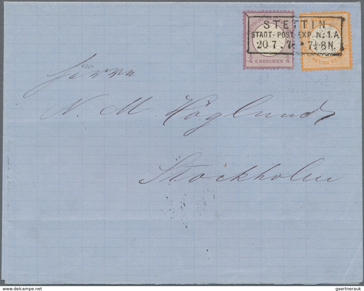 Deutsches Reich - Brustschild: 1872, Großer Schild ¼ Gr Und ½ Gr Als MODERIERTES PORTO Von Stettin N - Unused Stamps