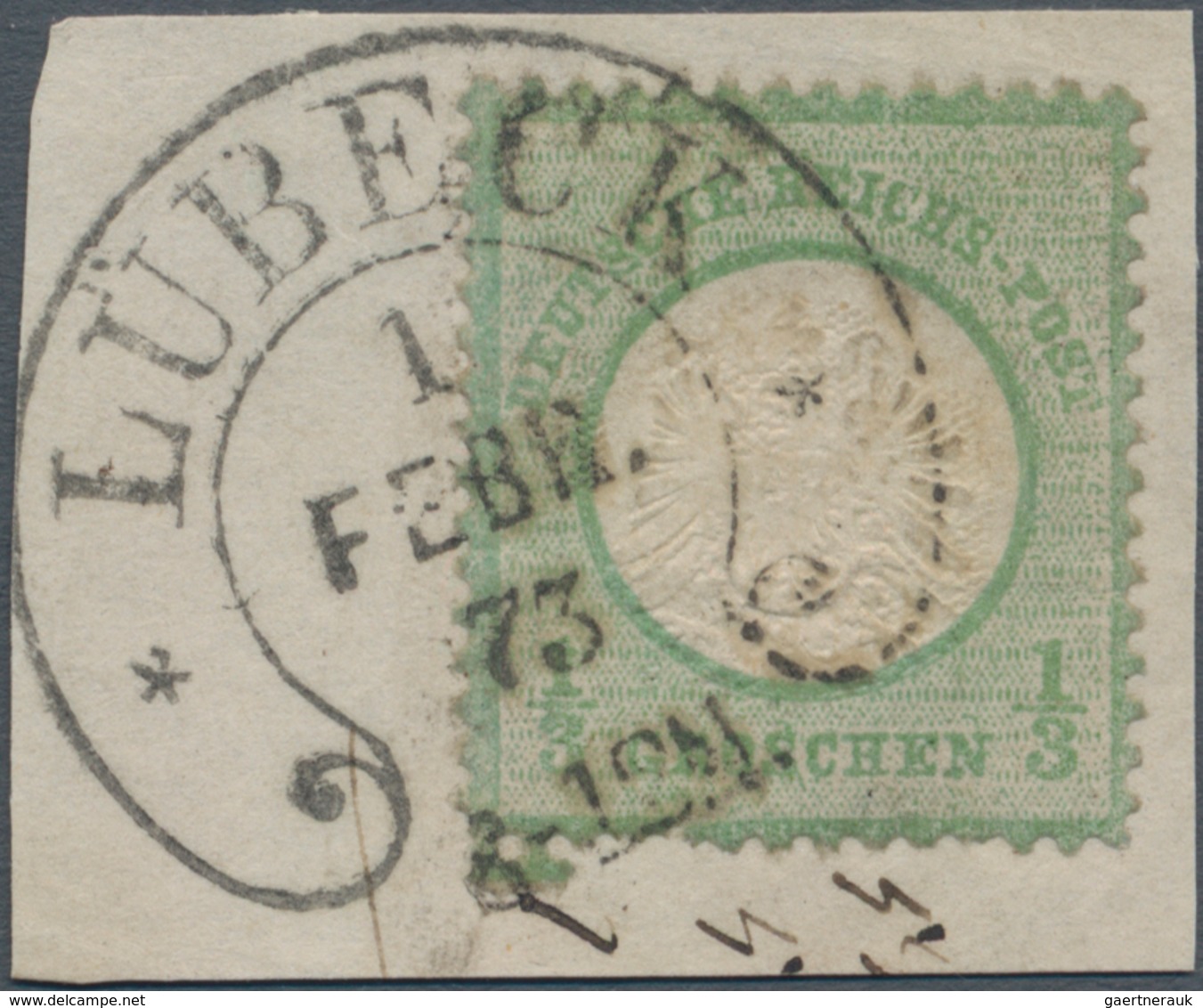 Deutsches Reich - Brustschild: L1872, Großer Schild 1/3 Gr. Grün Mit Prägefehler II: Senkrecht Ausge - Unused Stamps