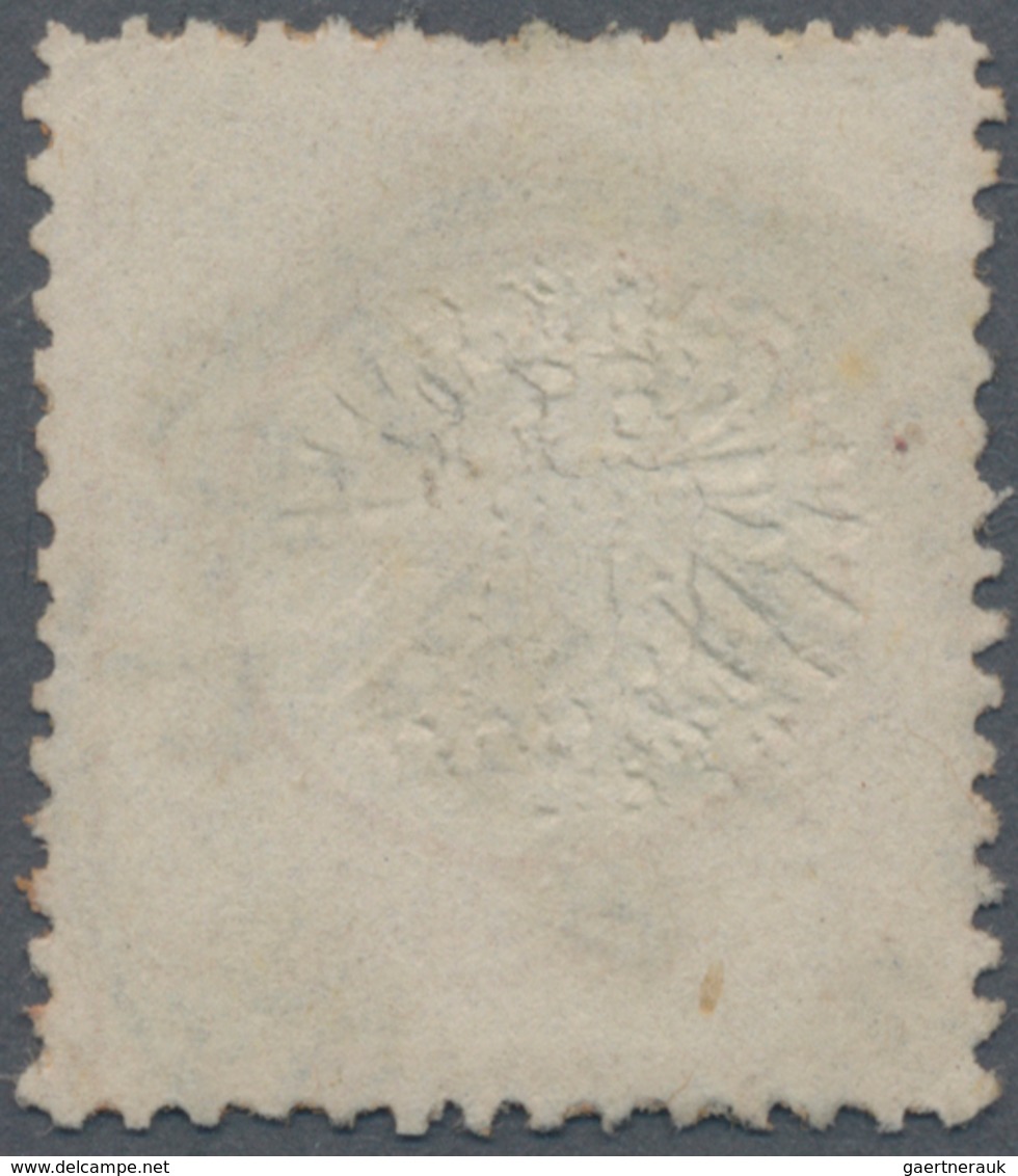 Deutsches Reich - Brustschild: 1872, Großer Schild ½ Gr. Orange Mit Doppelprägung Des Mittelstückes - Unused Stamps