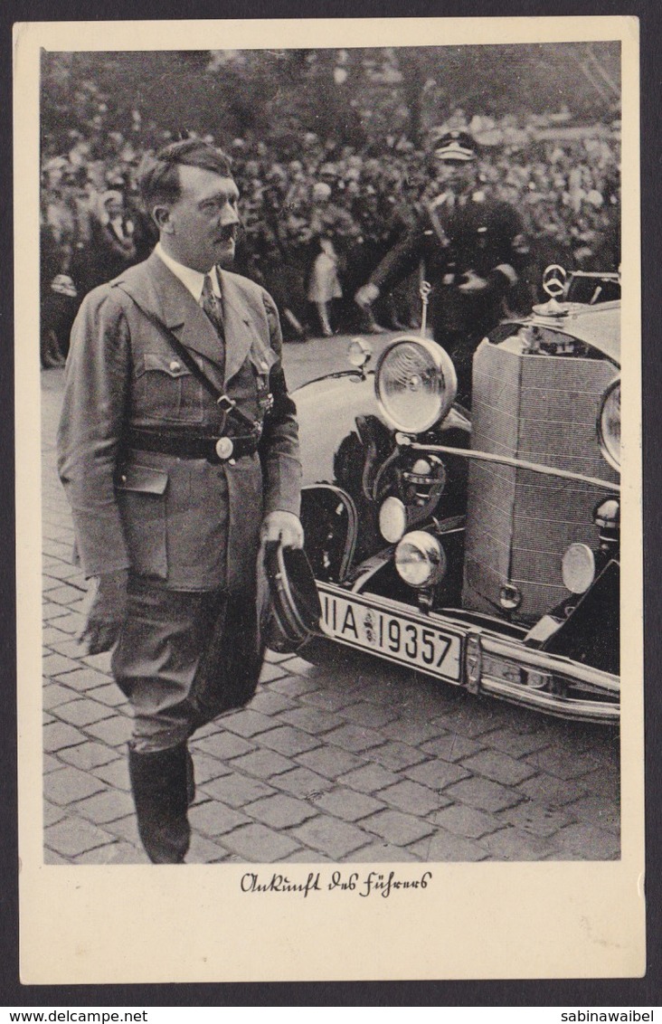 AK Propaganda / Ankunft Des Führers / Adolf Hitler / Mercedes .. Spendenkarte - Weltkrieg 1939-45