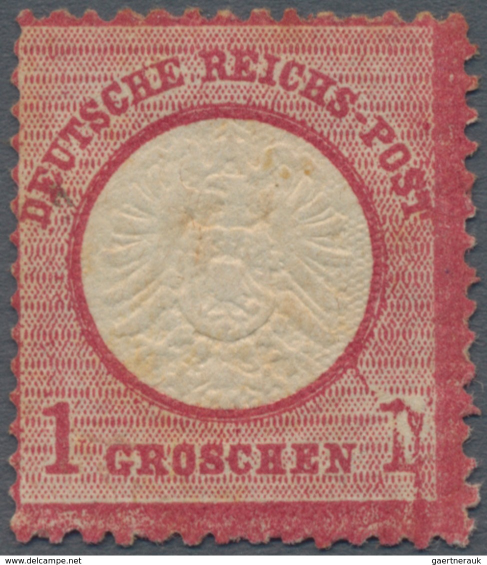 Deutsches Reich - Brustschild: 1872 Großer Schild 1 Gr. Ungebraucht Mit Plattenfehler II: Gebrochene - Ungebraucht