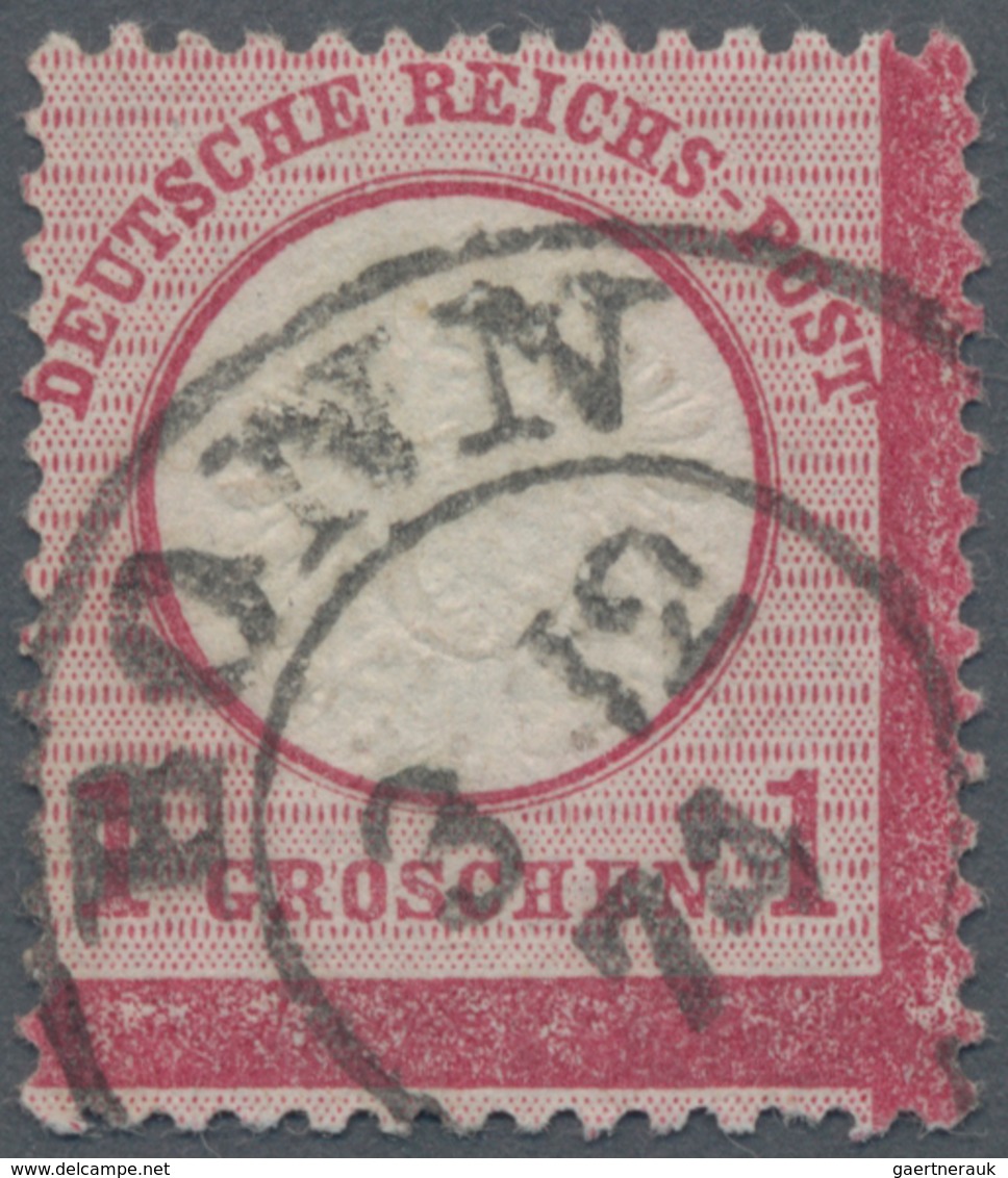 Deutsches Reich - Brustschild: 1872, Großer Schild 1 Gr. Karmin Mit Starker Verzähnung Nach Rechts U - Unused Stamps