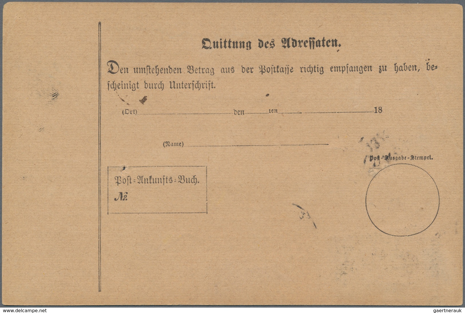 Deutsches Reich - Brustschild: 1872, Paar 2 Gr. Mit Plattenfehlern IV Und I Auf POSTANWEISUNGS-ÜBUNG - Ongebruikt