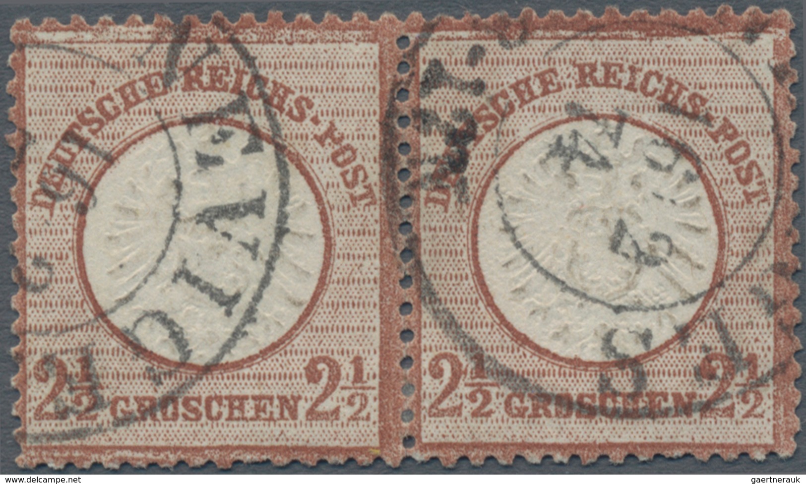 Deutsches Reich - Brustschild: 1872, Großer Schild 9 Kr. In Besserer B-Farbe Lilabraun Im Waagrechte - Ungebraucht