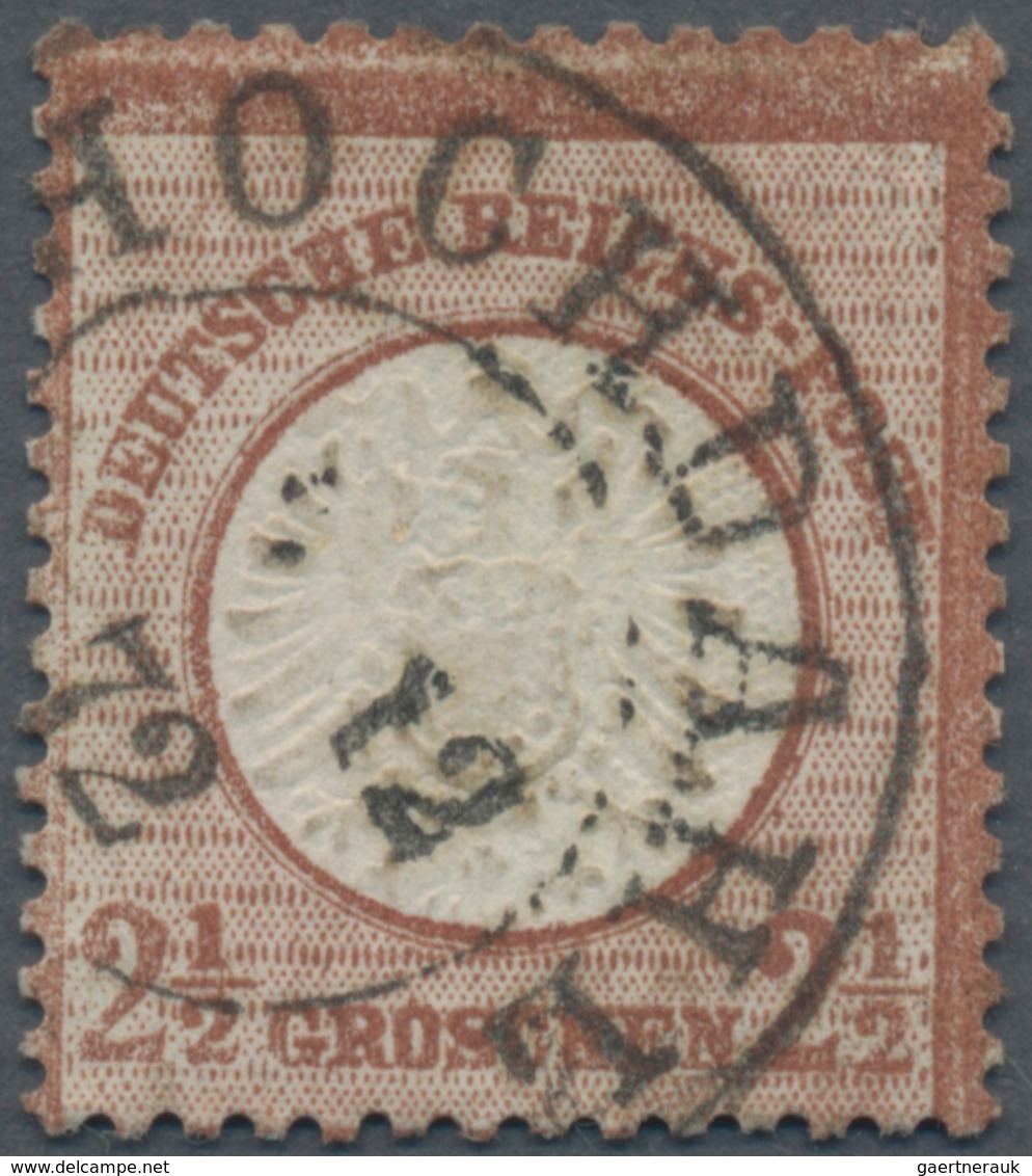 Deutsches Reich - Brustschild: 1872, 2 1/2 Gr. Lilabraun, Großer Schild, Farbfrisch, Sehr Gut Gepräg - Unused Stamps