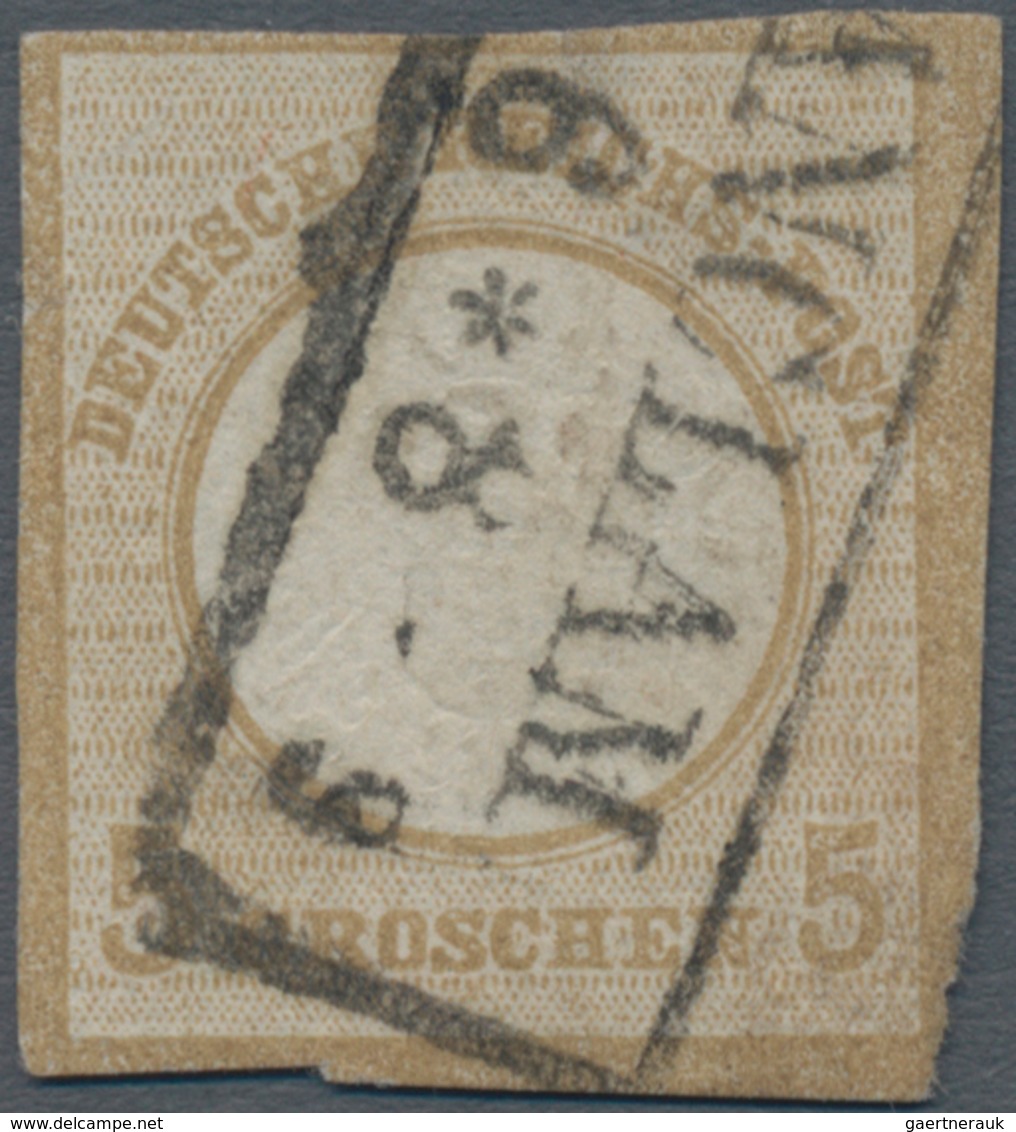 Deutsches Reich - Brustschild: 1872: 5 Gr. Ockerbraun, Geschnitten, Breitrandiges Feines Stück (rück - Unused Stamps