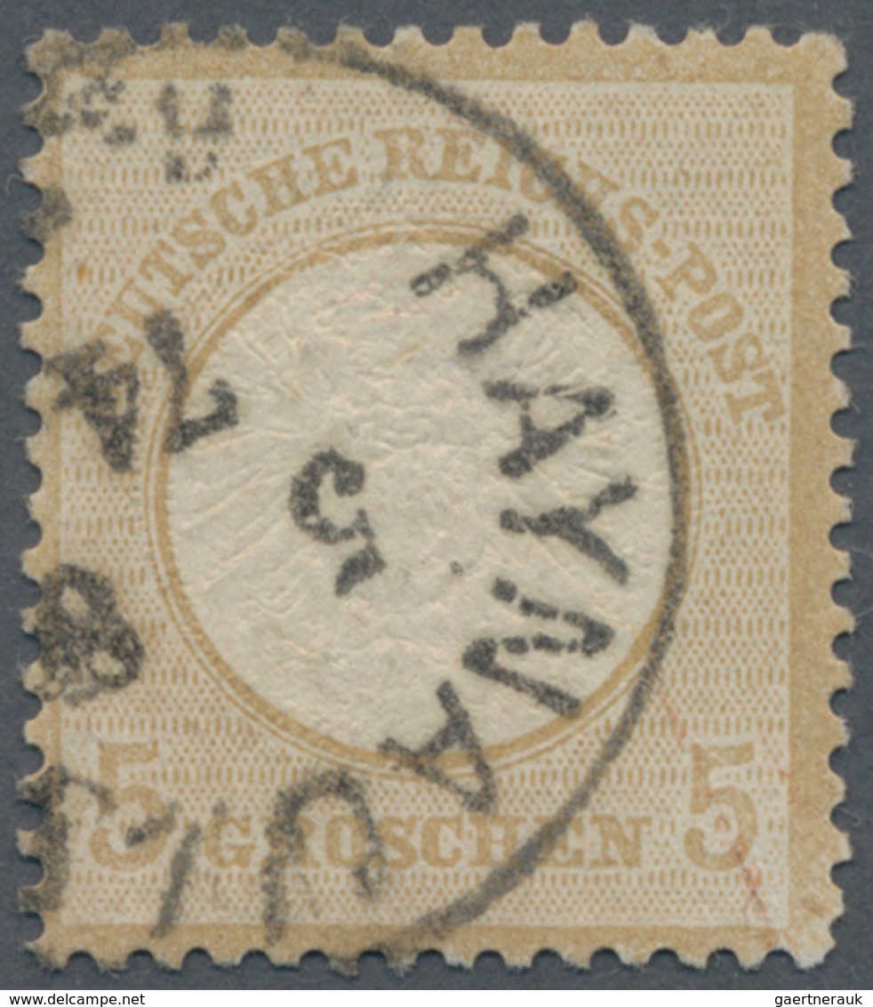 Deutsches Reich - Brustschild: 1872, Großer Schild 5 Gr. Graubraun Doppelprägung Des Mittelstückes M - Unused Stamps